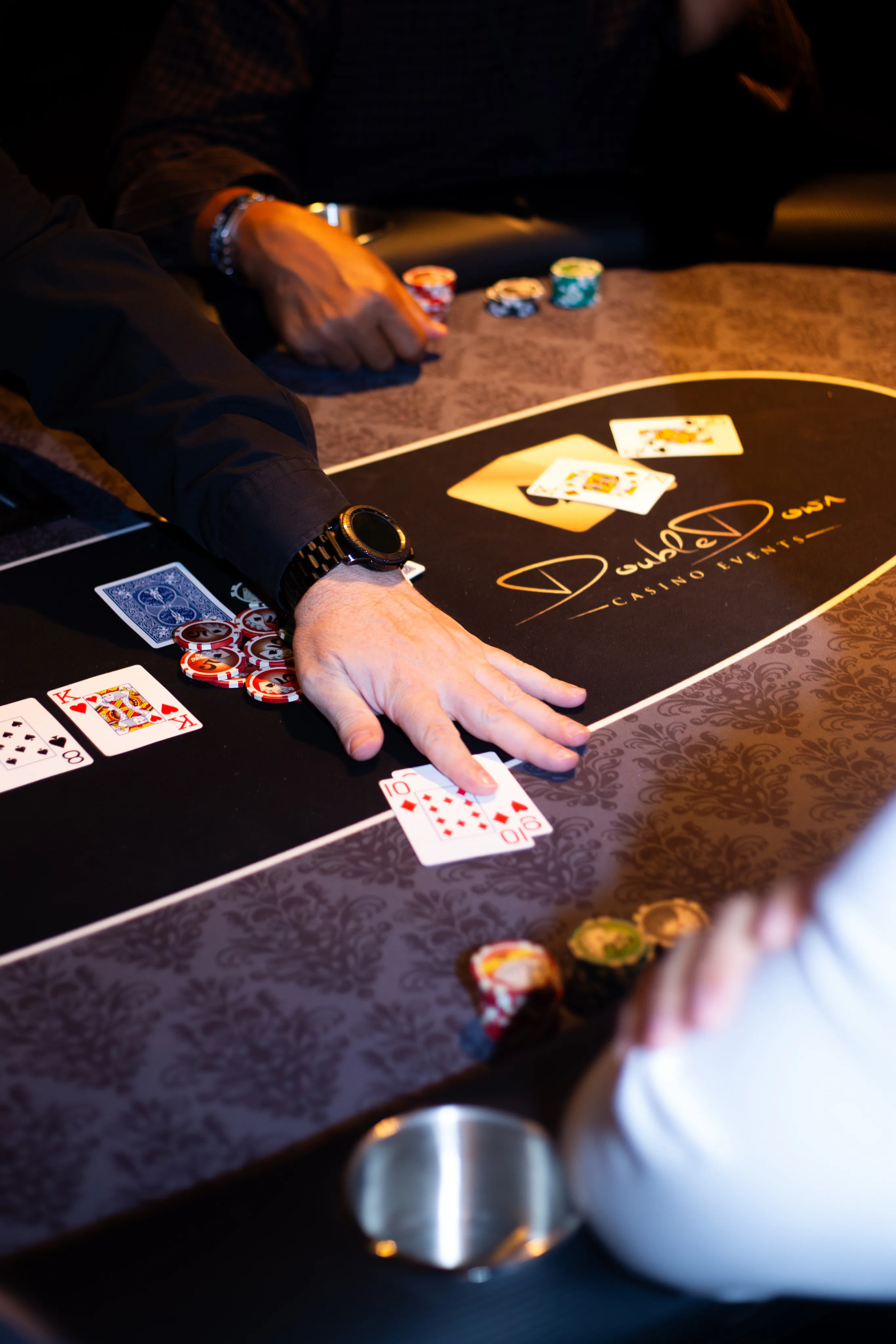 Blackjack table in play at a company annual kickoff