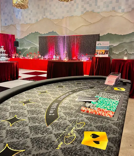 Roulette table in action during a corporate event